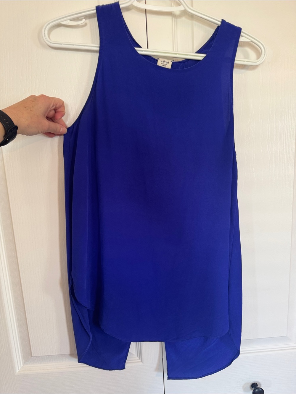 Wilfred Royal Blue Sleeveless Chiffon Tank